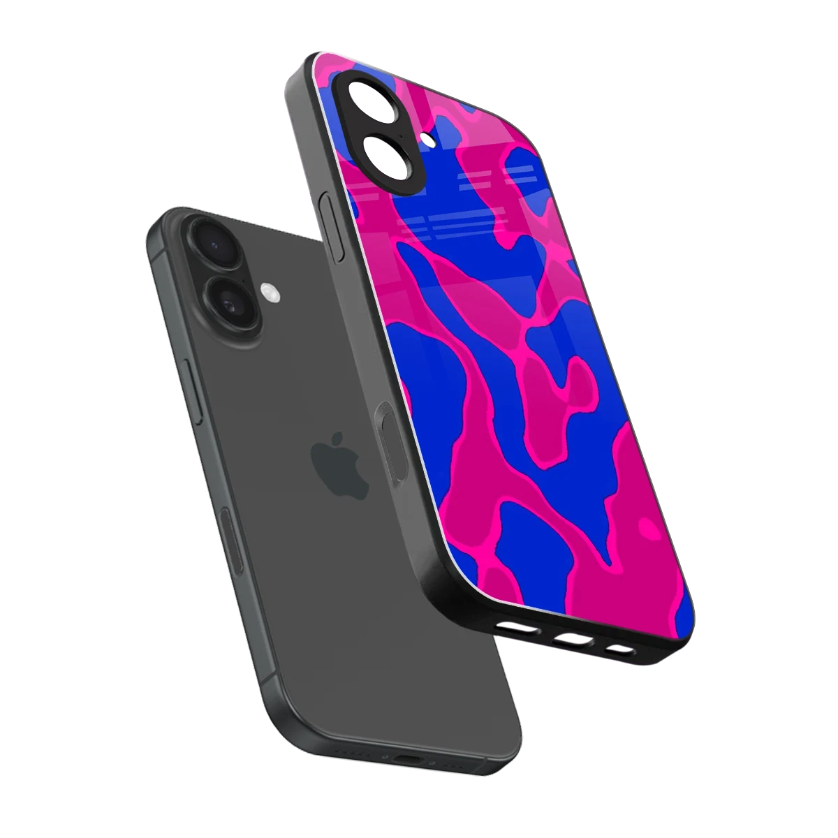 Azure Melt sleek iphone 17 cover with tempered glass back and TPU edges