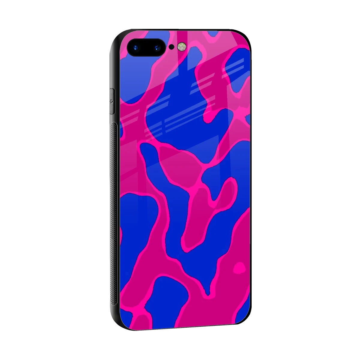 Azure Melt sleek iphone 8 plus cover with tempered glass back and TPU edges