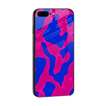 Azure Melt sleek iphone 8 plus cover with tempered glass back and TPU edges