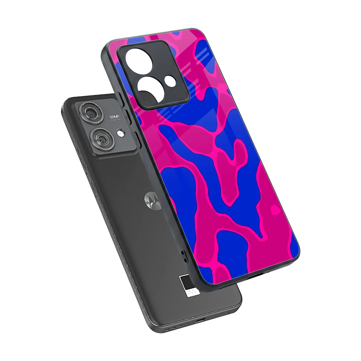 Azure Melt sleek motorola edge 40 neo 5g cover with tempered glass back and TPU edges