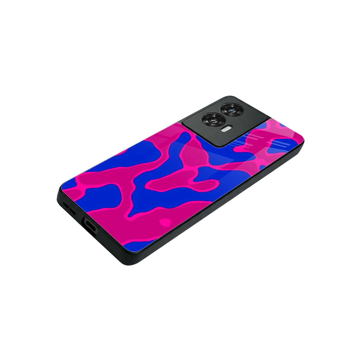 Azure Melt stylish phone case for motorola edge 50 fusion | glossy glass and slim fit
