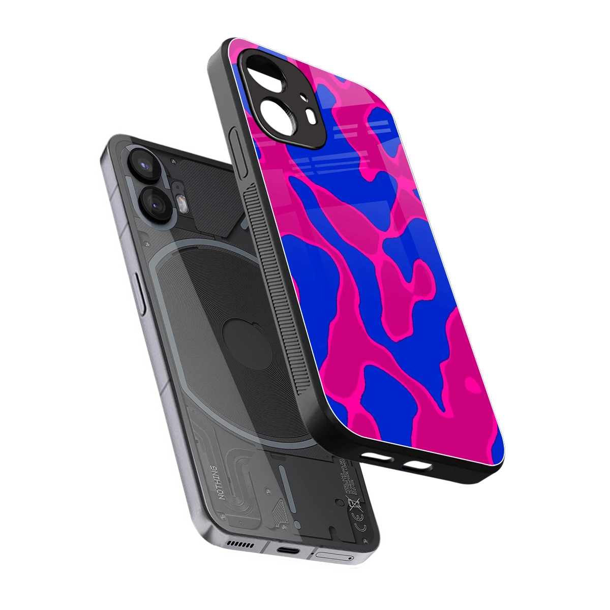 Azure Melt sleek nothing phone 2 cover with tempered glass back and TPU edges