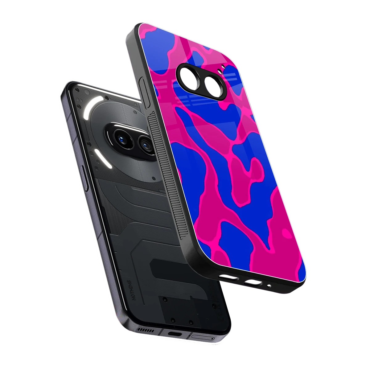 Azure Melt sleek nothing phone 2a cover with tempered glass back and TPU edges