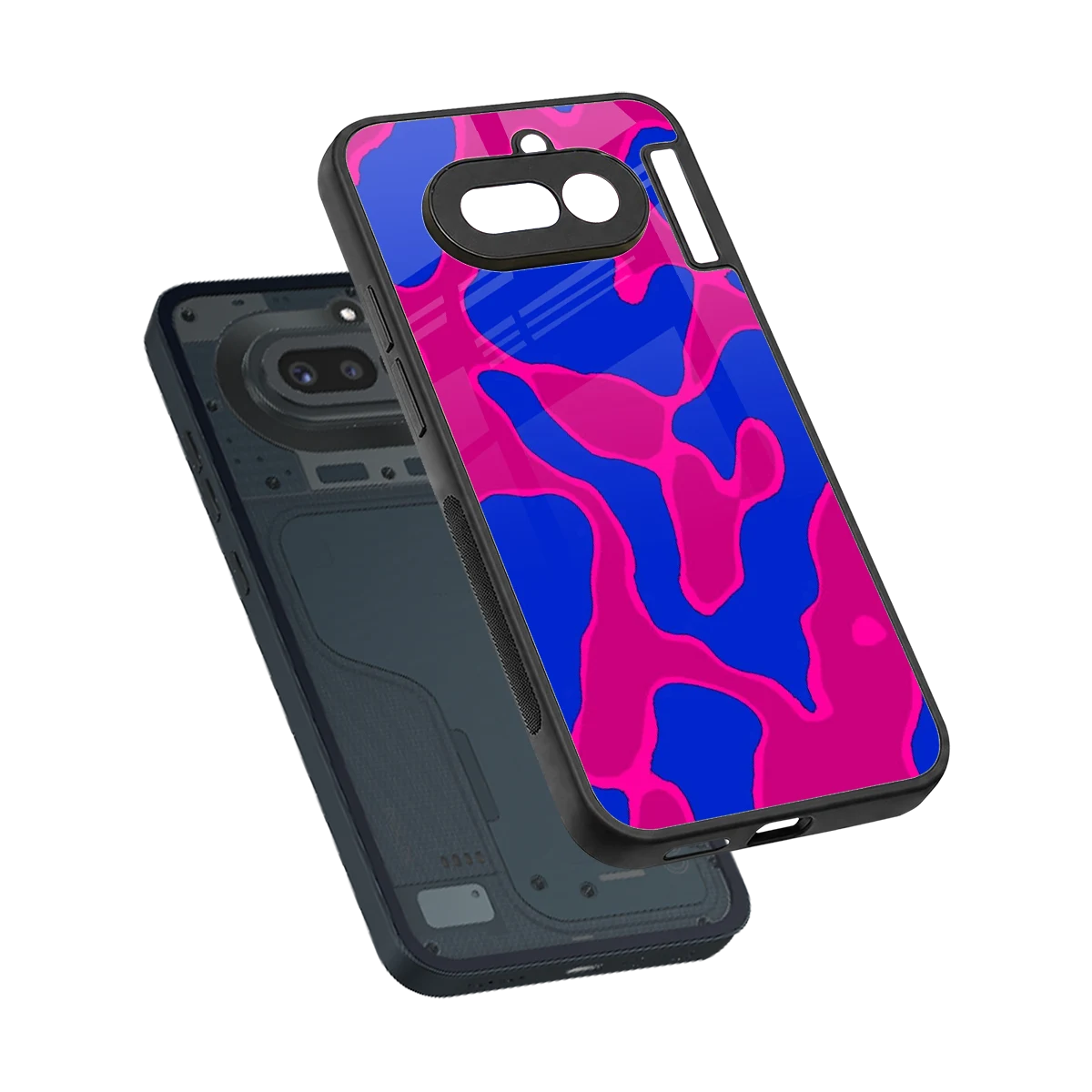 Azure Melt sleek nothing phone 4a cover with tempered glass back and TPU edges