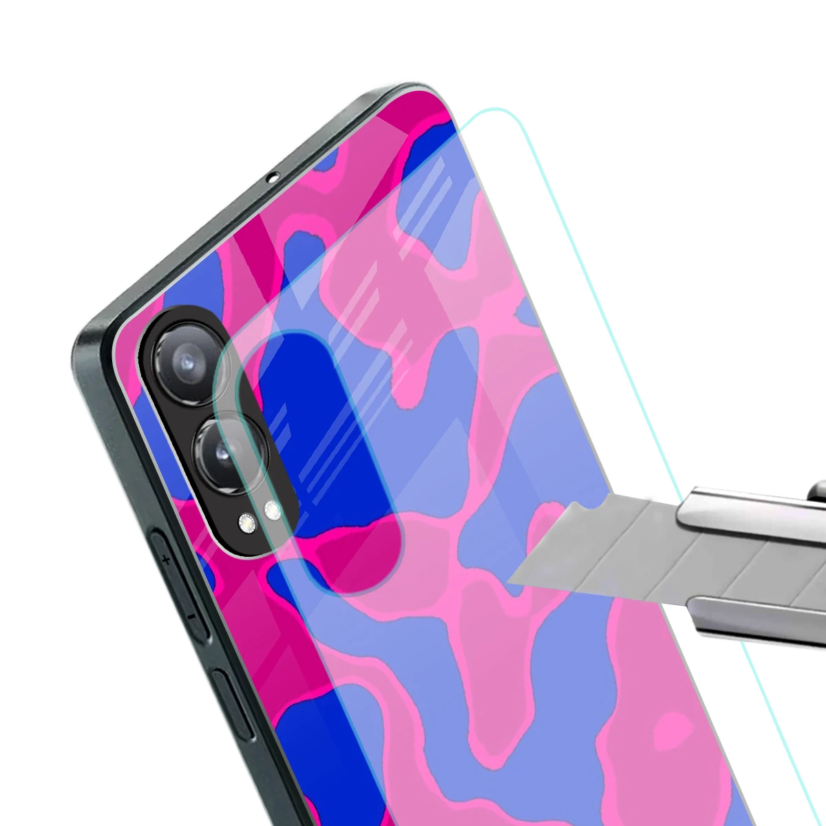 Azure Melt stylish phone case for oneplus nord ce 4 lite | glossy glass and slim fit