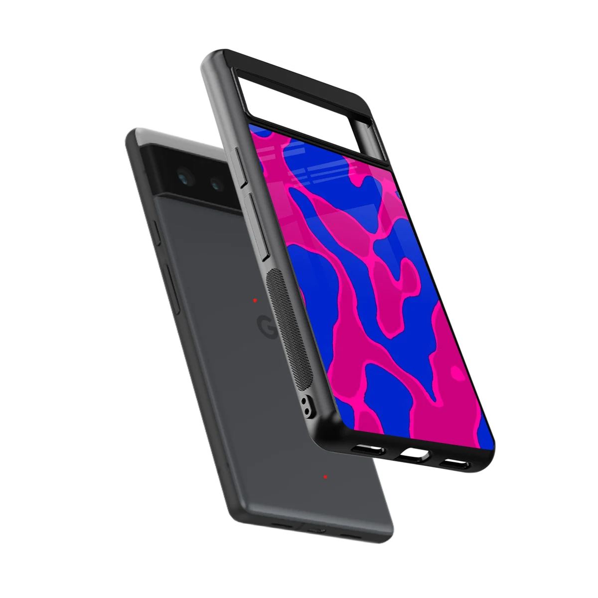 Azure Melt sleek google pixel 6 cover with tempered glass back and TPU edges