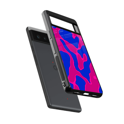Azure Melt sleek google pixel 6a cover with tempered glass back and TPU edges