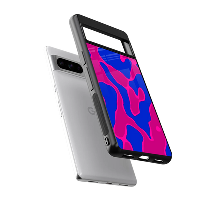 Azure Melt sleek google pixel 8 pro cover with tempered glass back and TPU edges