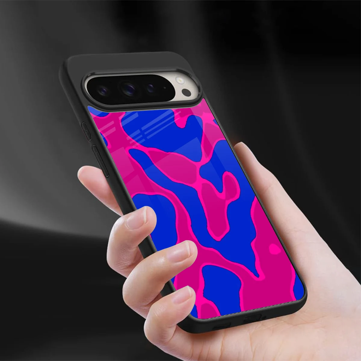 Azure Melt sleek google pixel 9 pro xl cover with tempered glass back and TPU edges