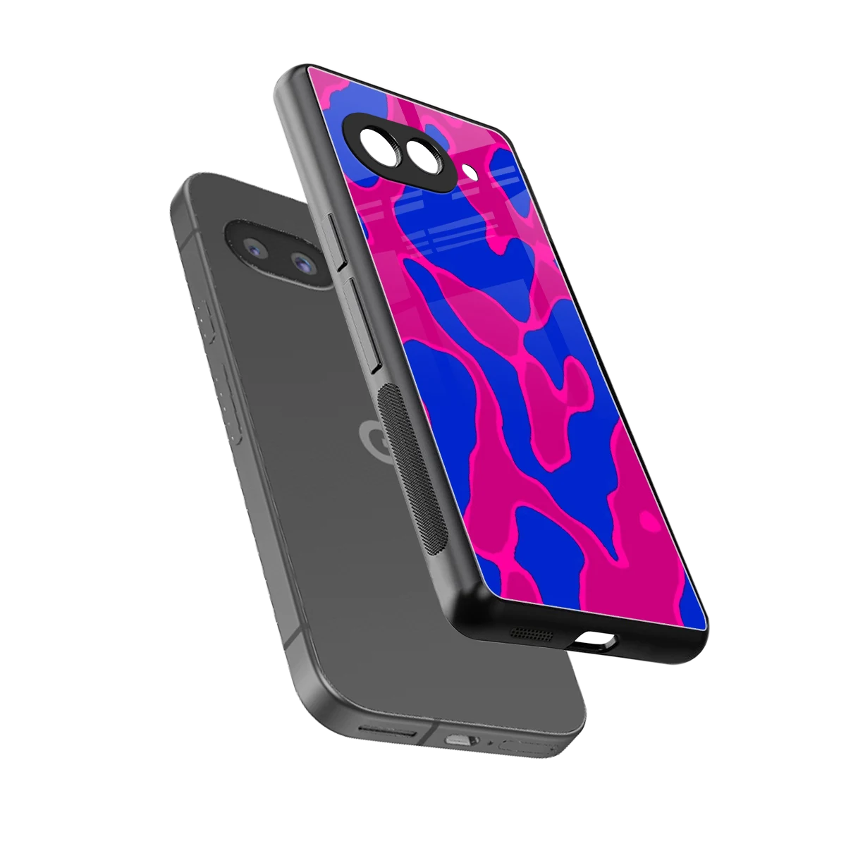 Azure Melt sleek google pixel 9a cover with tempered glass back and TPU edges