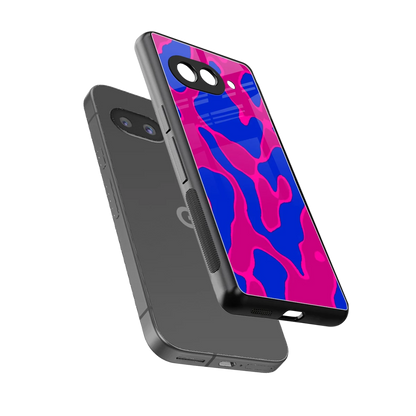 Azure Melt sleek google pixel 9a cover with tempered glass back and TPU edges