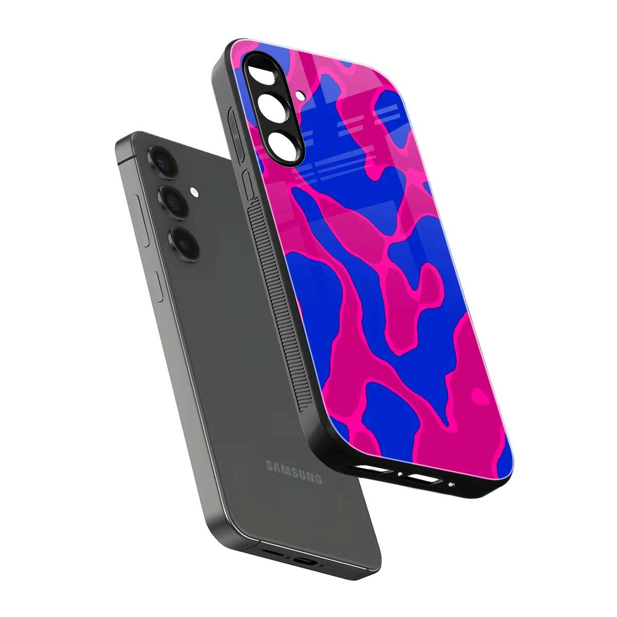Azure Melt sleek samsung galaxy m35 5g cover with tempered glass back and TPU edges