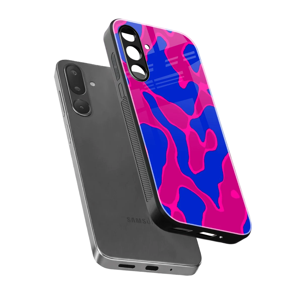 Azure Melt sleek samsung galaxy m56 5g cover with tempered glass back and TPU edges