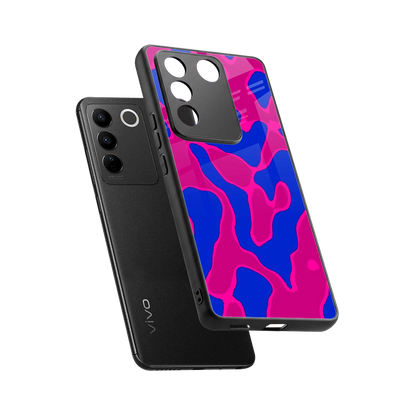 Azure Melt sleek vivo v27 5g cover with tempered glass back and TPU edges