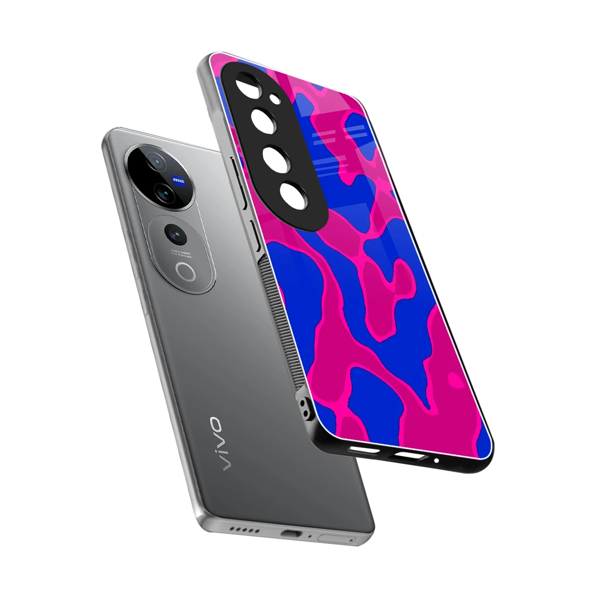 Azure Melt sleek vivo v40 pro cover with tempered glass back and TPU edges