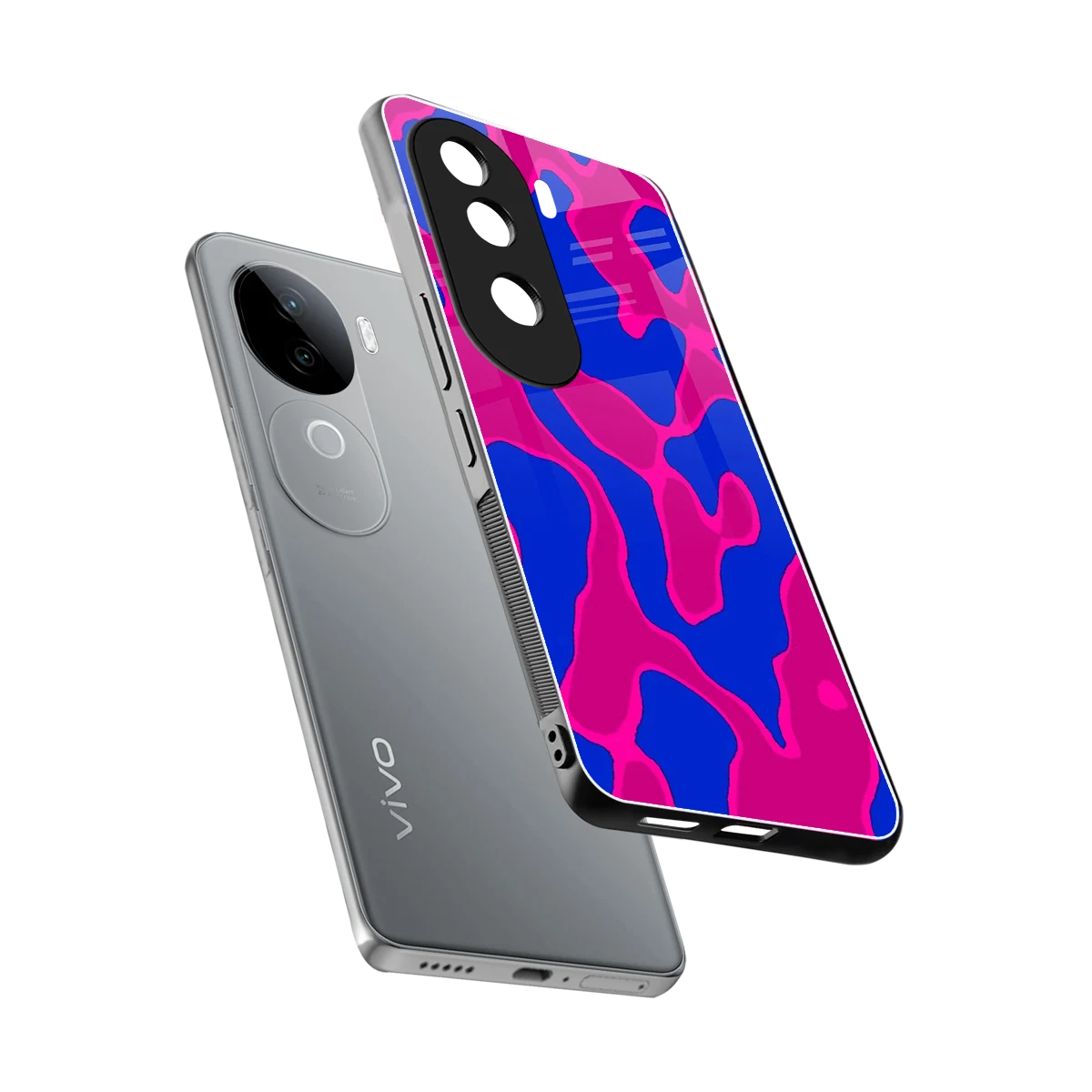 Azure Melt sleek vivo v40e cover with tempered glass back and TPU edges