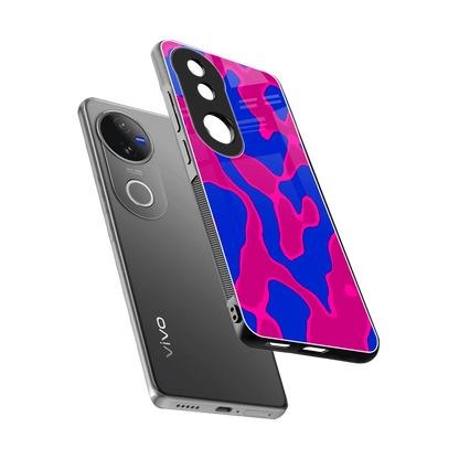 Azure Melt sleek vivo v50 cover with tempered glass back and TPU edges