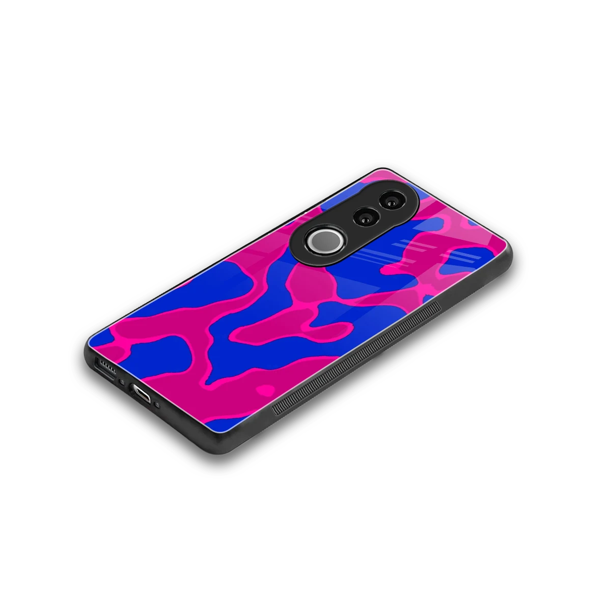 Azure Melt stylish phone case for vivo v50 | glossy glass and slim fit