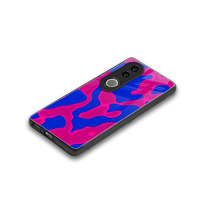 Azure Melt stylish phone case for vivo v50 | glossy glass and slim fit