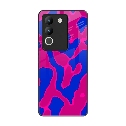 Azure Melt back phone cover | glass case for vivo y200 5g