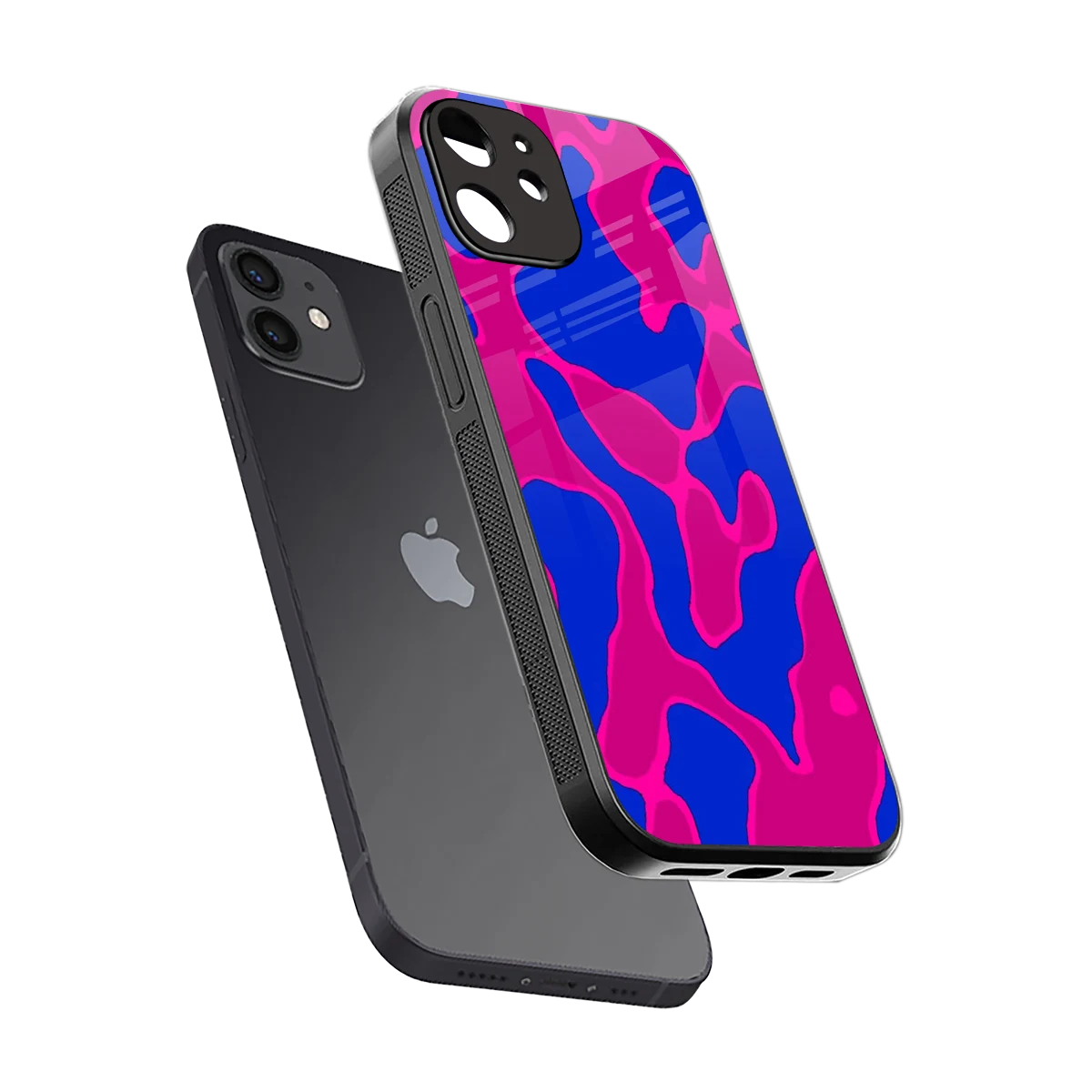 Azure Melt sleek iphone 12 cover with tempered glass back and TPU edges