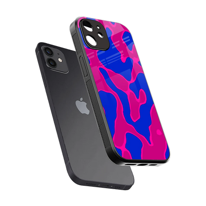 Azure Melt sleek iphone 12 cover with tempered glass back and TPU edges