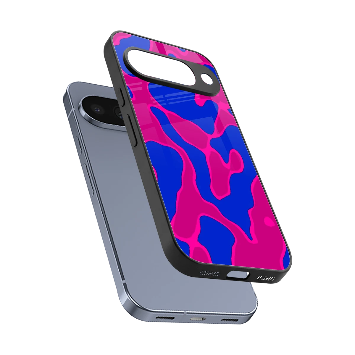 Azure Melt sleek google pixel 10 cover with tempered glass back and TPU edges