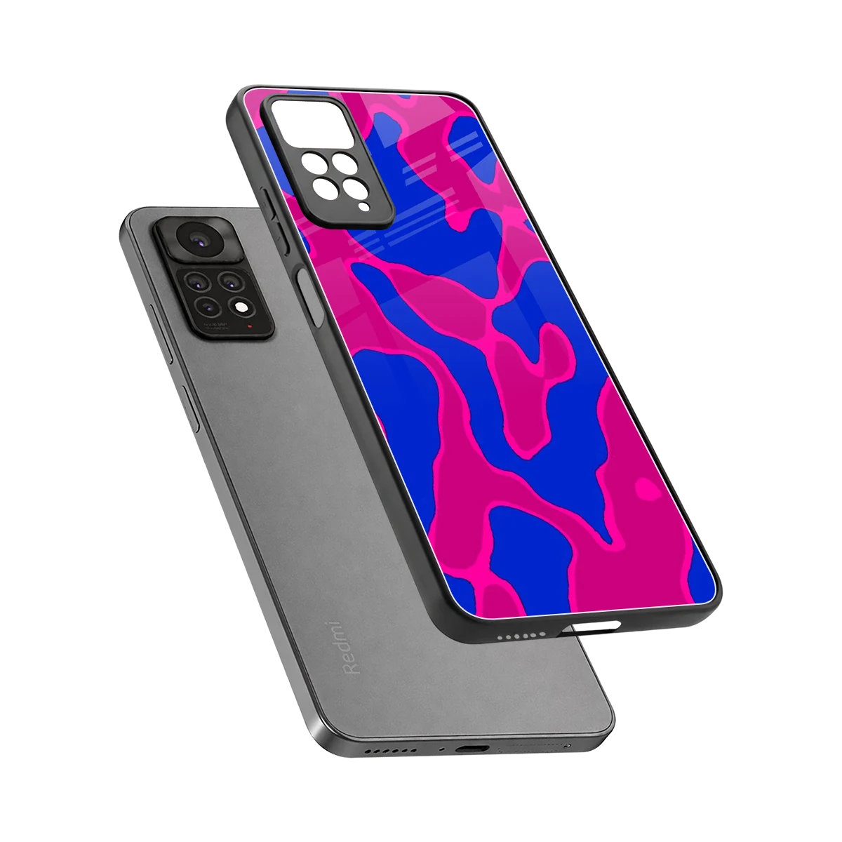 Azure Melt sleek redmi note 11 pro cover with tempered glass back and TPU edges
