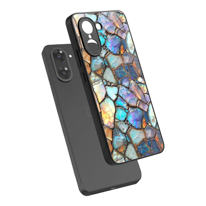 Azure Stone sleek oneplus nord ce5 5g cover with tempered glass back and TPU edges