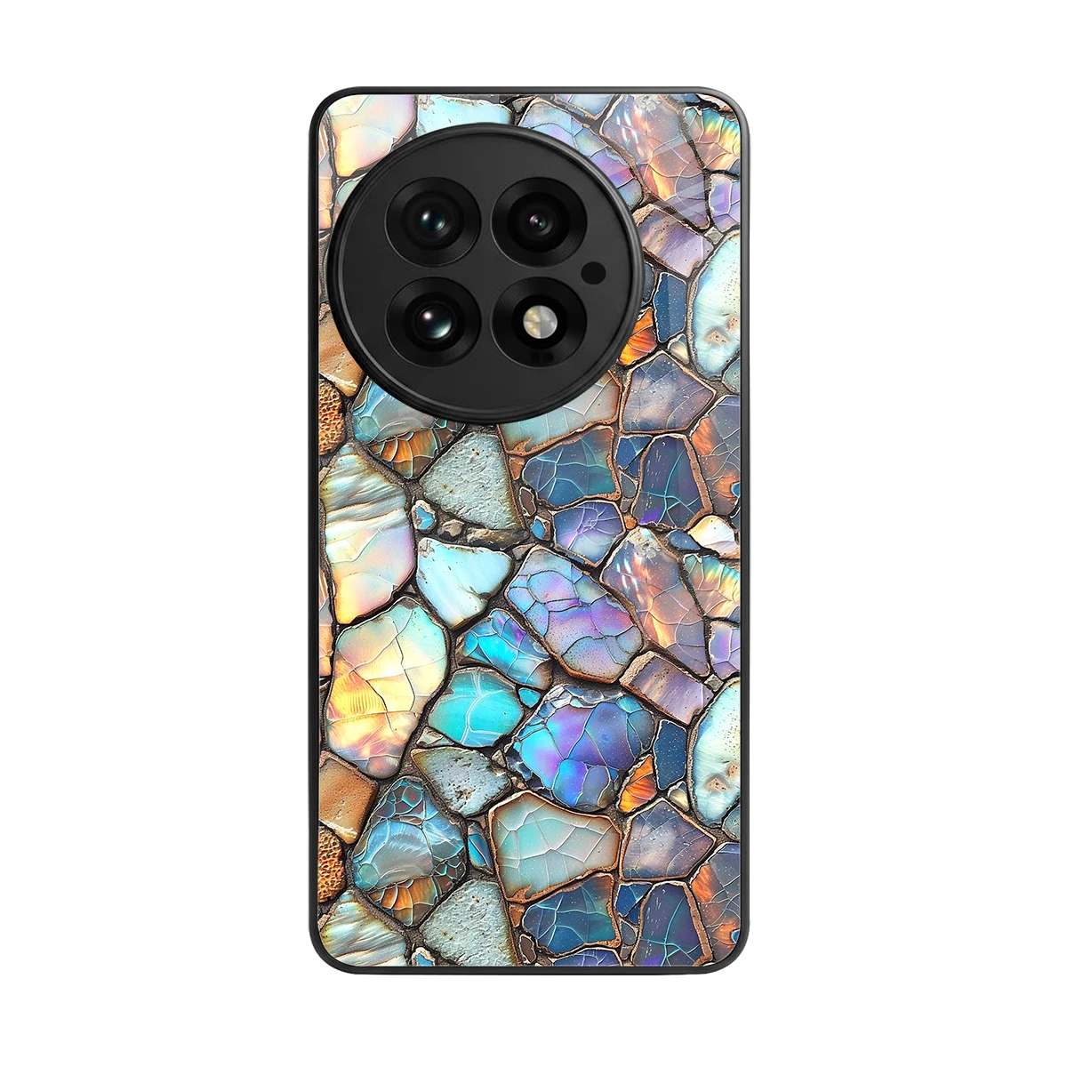 Azure Stone back phone cover | glass case for oneplus 13