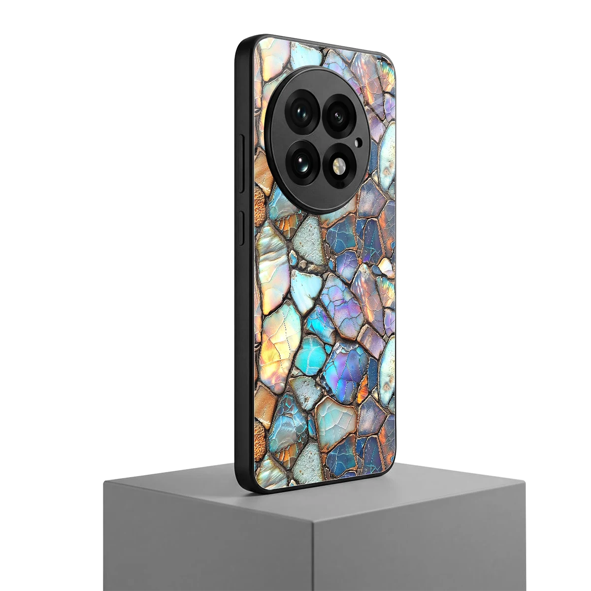 Azure Stone oneplus 13 mobile cover | shockproof glass phone case