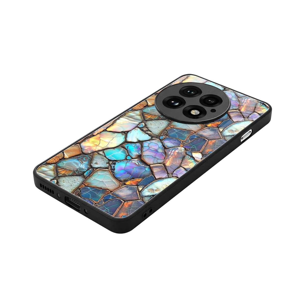 Azure Stone stylish phone case for oneplus 13 | glossy glass and slim fit