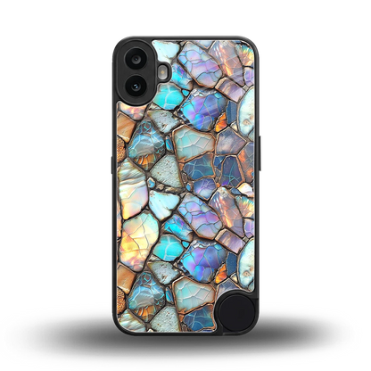 Azure Stone back phone cover | glass case for cmf nothing phone 1