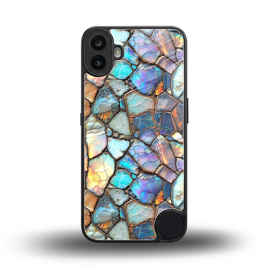 Azure Stone back phone cover | glass case for cmf nothing phone 1