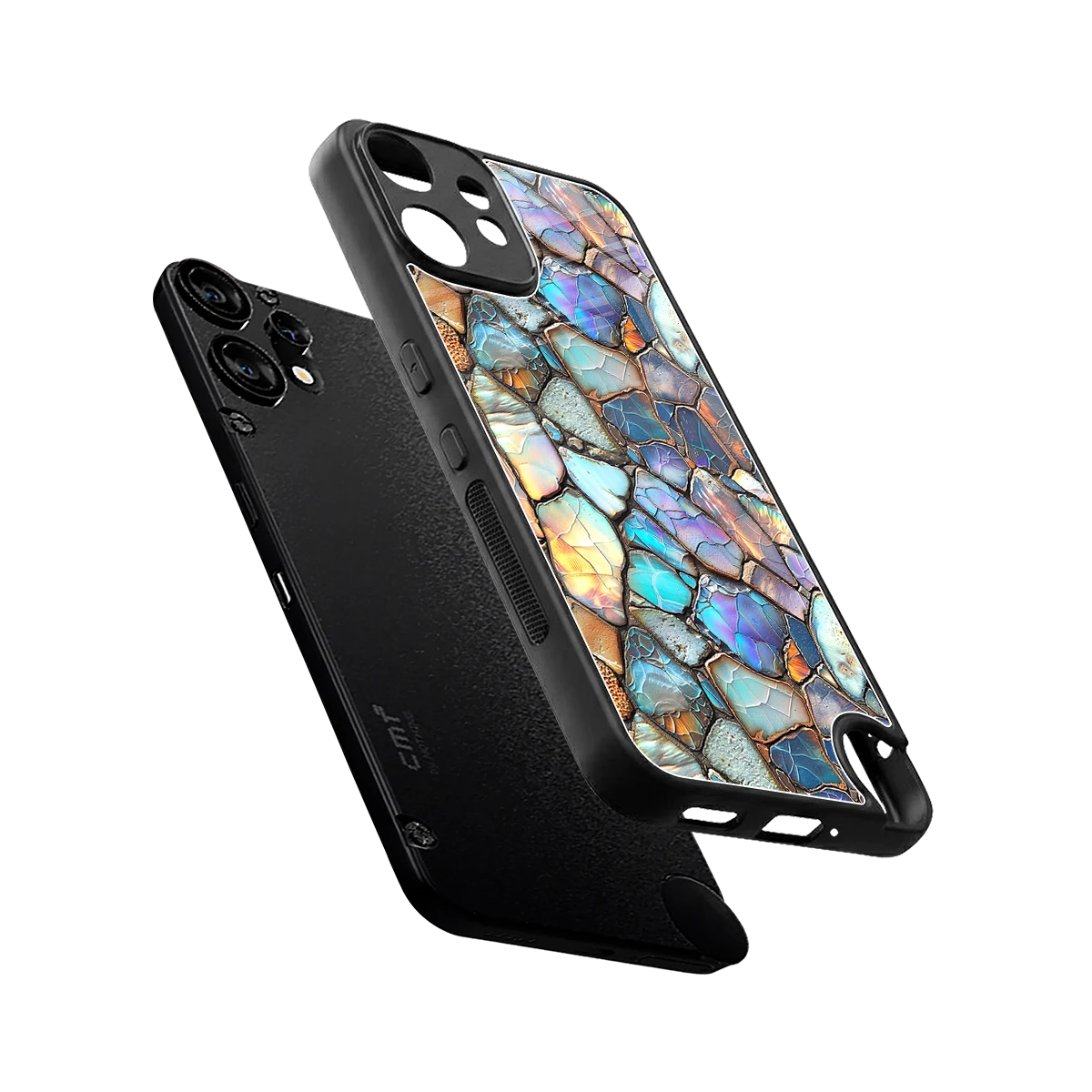 Azure Stone sleek cmf nothing phone 2 pro cover with tempered glass back and TPU edges