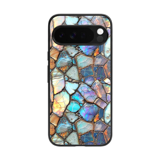 Azure Stone back phone cover | glass case for google pixel 10 pro xl