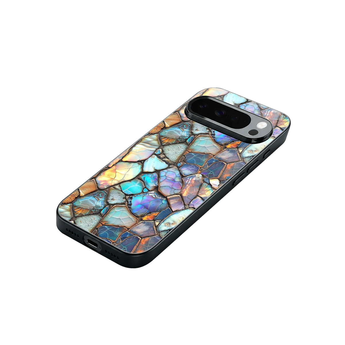 Azure Stone stylish phone case for google pixel 10 pro xl | glossy glass and slim fit