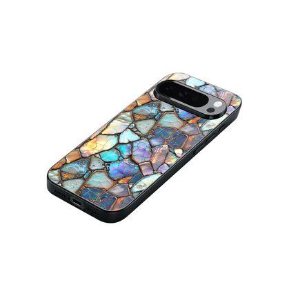 Azure Stone stylish phone case for google pixel 10 pro xl | glossy glass and slim fit