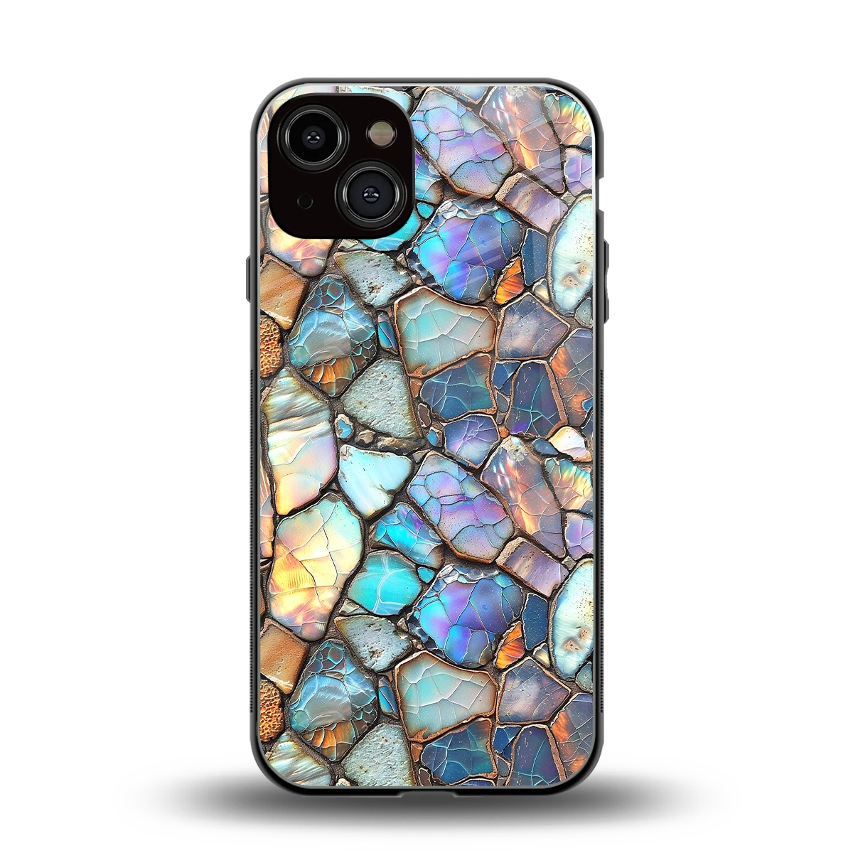 Azure Stone back phone cover | glass case for iphone 13