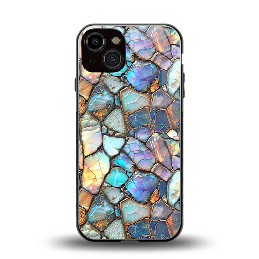 Azure Stone back phone cover | glass case for iphone 14