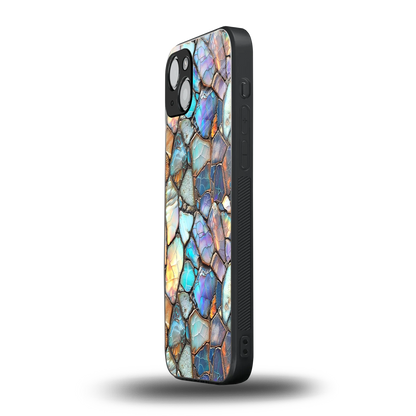 Azure Stone iphone 14 plus mobile cover | shockproof glass phone case