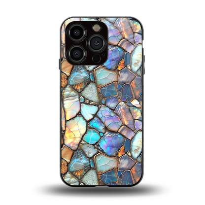 Azure Stone back phone cover | glass case for iphone 15 pro