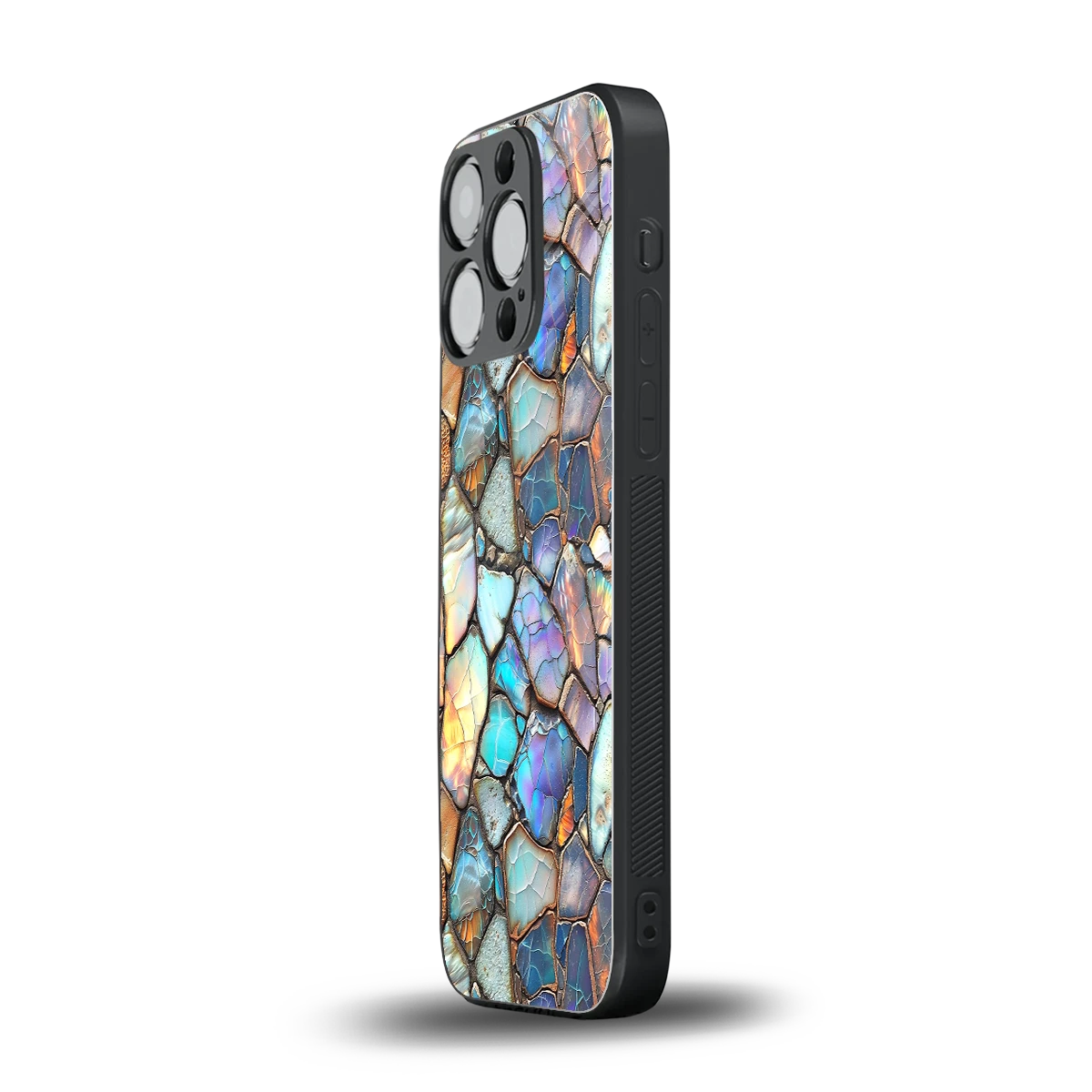 Azure Stone iphone 15 pro mobile cover | shockproof glass phone case