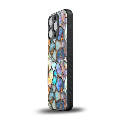 Azure Stone iphone 15 pro mobile cover | shockproof glass phone case