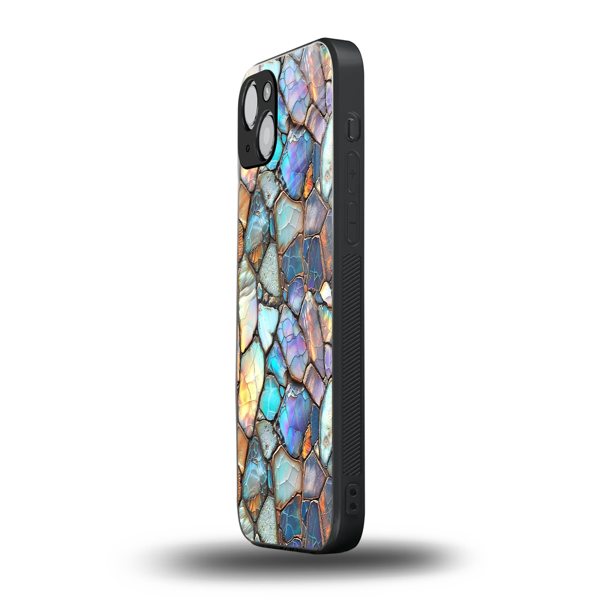 Azure Stone iphone 15 mobile cover | shockproof glass phone case