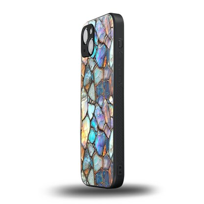 Azure Stone iphone 15 mobile cover | shockproof glass phone case
