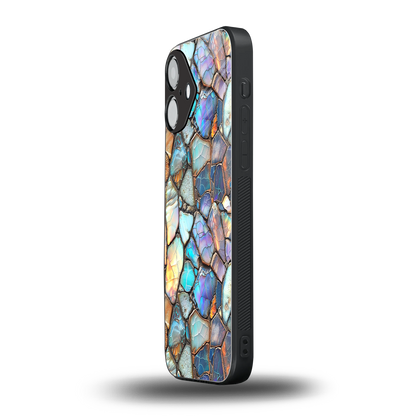 Azure Stone iPhone 16 mobile cover | shockproof glass phone case