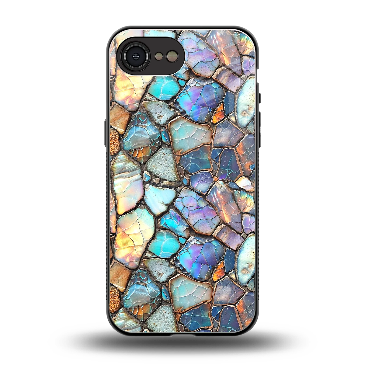 Azure Stone back phone cover | glass case for iphone 17e