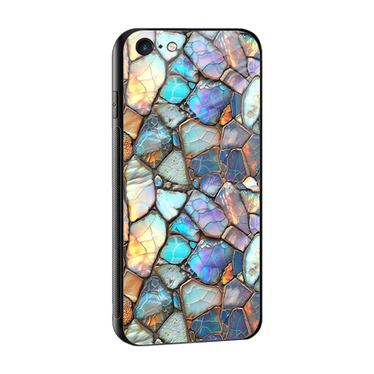 Azure Stone sleek iphone 6 cover with tempered glass back and TPU edges