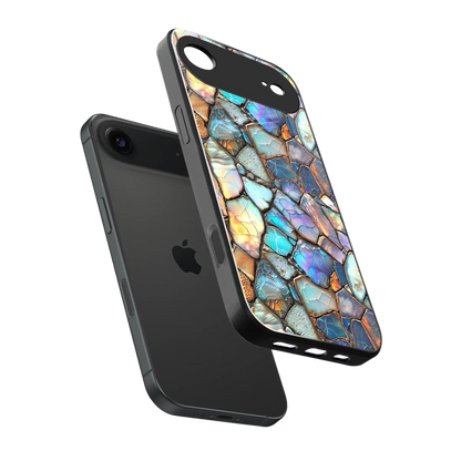 Azure Stone sleek iphone air cover with tempered glass back and TPU edges